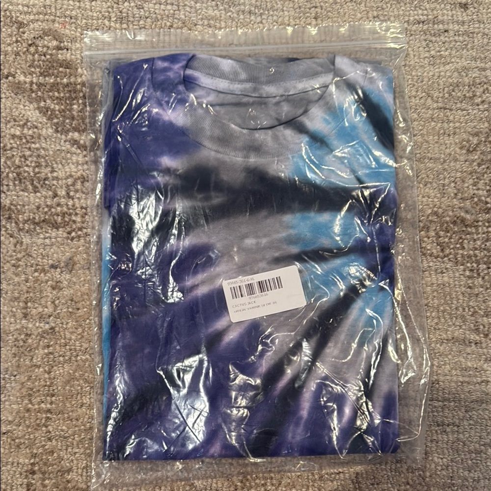 Travis Scott Blue and Purple Tie-Dye T-Shirt